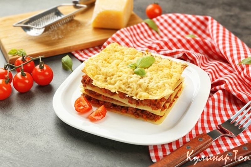 Лазанья с мясной начинкой
