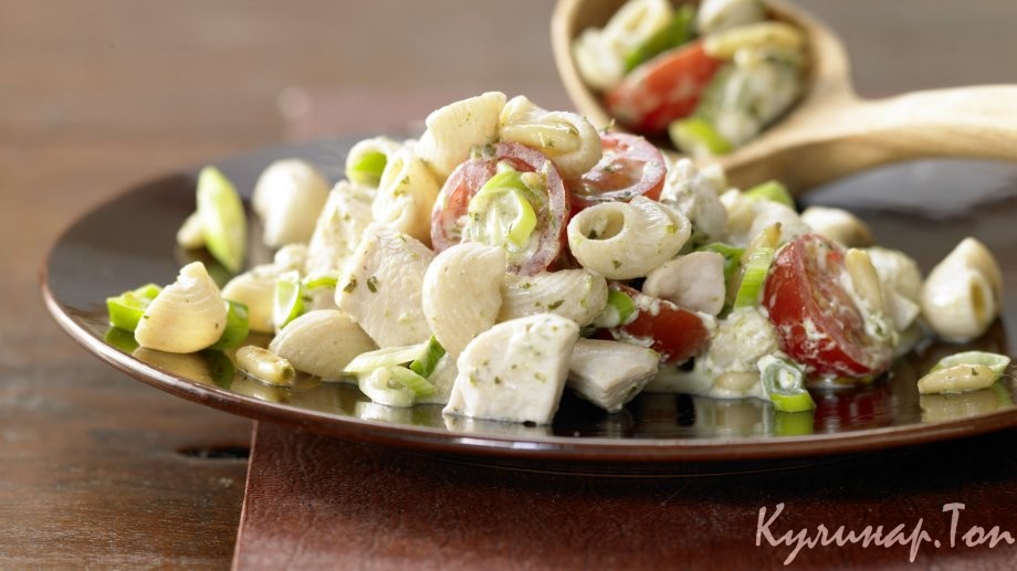 Макаронный салат с куриным мясом