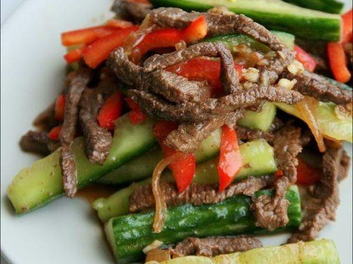 Огурцы с мясом «по китайски»