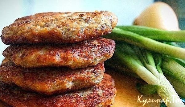 Оладьи из картофельного пюре с фаршем