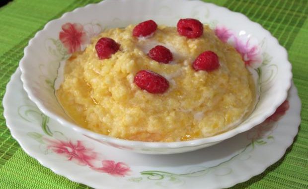 Пшенная каша с малиной Пшенная каша с малиной