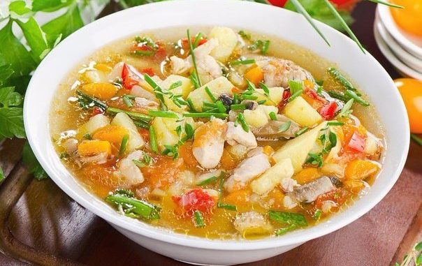 Суп с кукурузой и овощами Суп с кукурузой и овощами