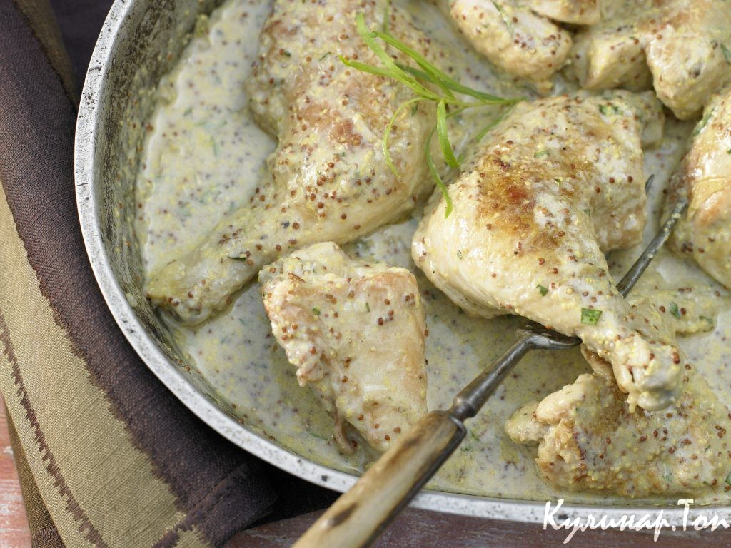 Тушеная курица по-французски