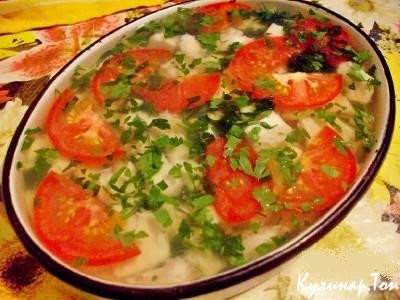 Заливной карась с помидорами Заливной карась с помидорами