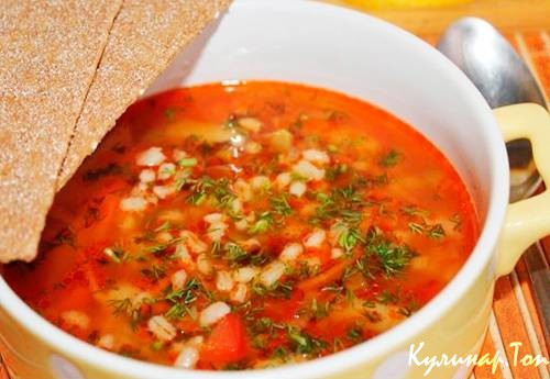суп с перловкой
