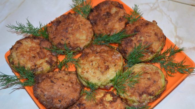 Фаршированные кабачки в кляре Фаршированные кабачки в кляре