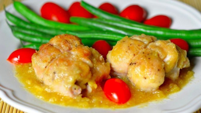 Голень цыплят с сыром и ананасом Голень цыплят с сыром и ананасом