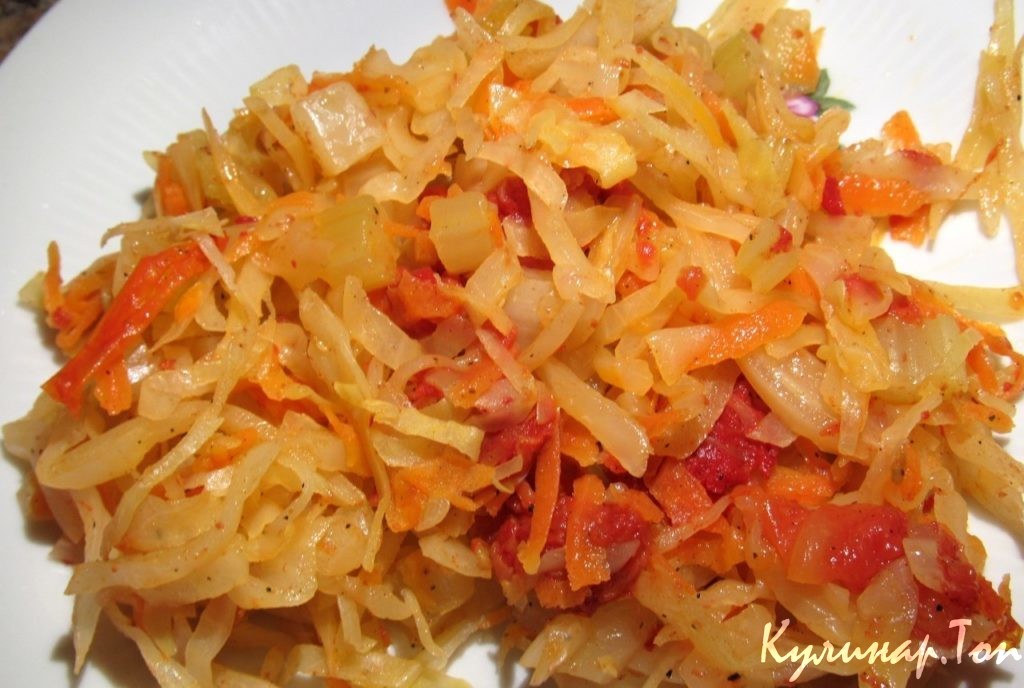 Капуста с сельдереем