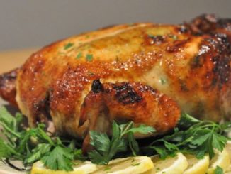 Курица, фаршированная говядиной