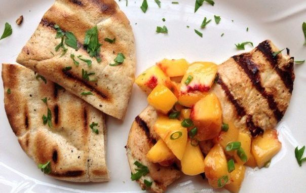 Курица с персиками Курица с персиками