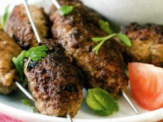 Люля-кебаб из говядины в белом вине
