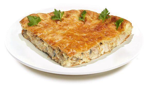 Пирог по-деревенски с курицей и грибами Пирог по-деревенски с курицей и грибами