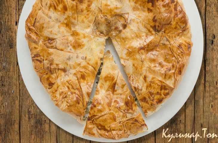 Пирог со шпинатом и картошкой
