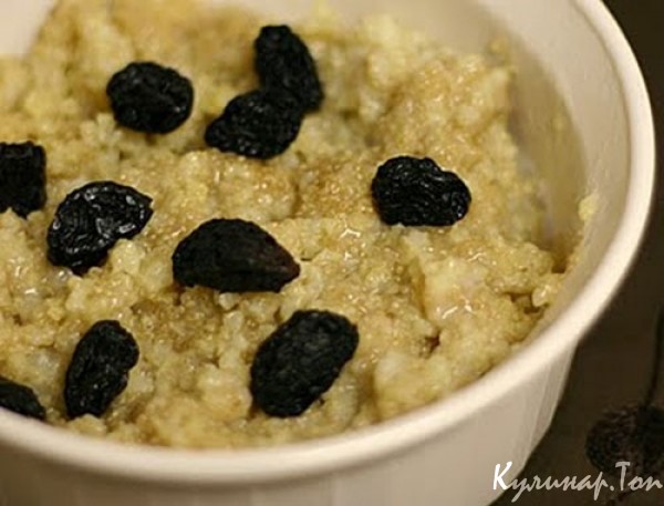 Пшенная каша с черносливом