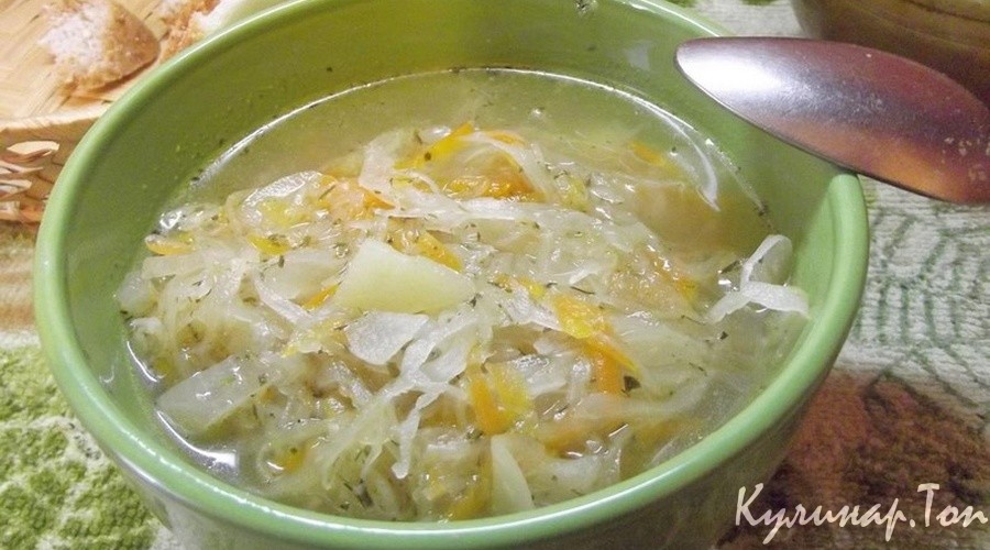 Щи постные из квашеной капусты