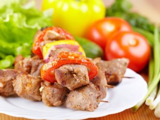 Шашлык из свинины с помидорами