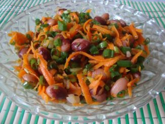 Салат из фасоли с морковью