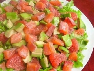Салат с семгой и грейпфрутом