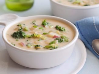 Сливочный суп с брокколи и беконом
