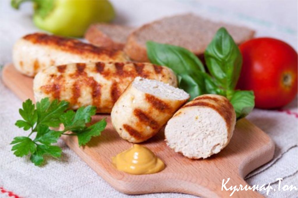 Сосиски из куриного филе