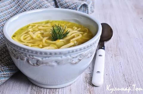 Суп из куриных окорочков с лапшой Суп из куриных окорочков с лапшой
