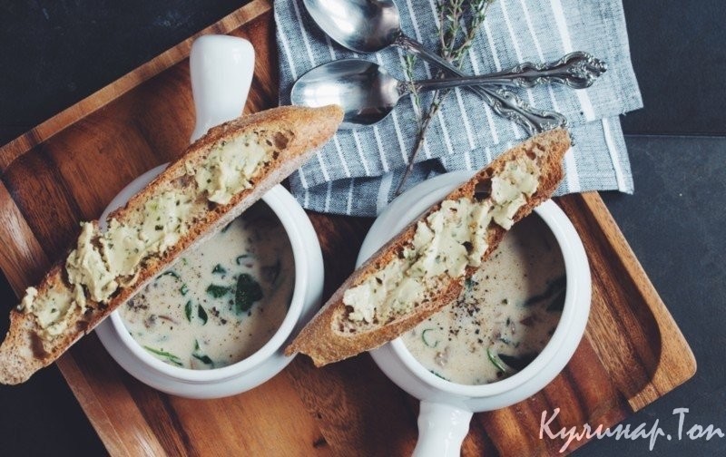 Суп–пюре с белыми грибами