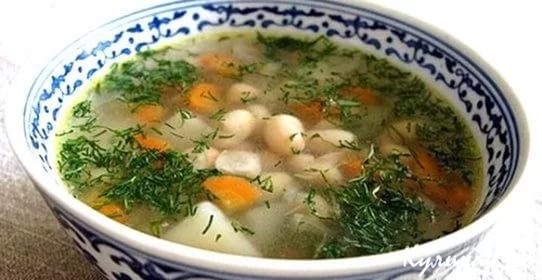 Суп рыбный с овощами и фасолью Суп рыбный с овощами и фасолью