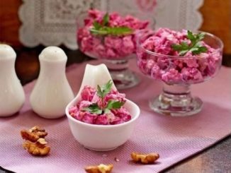 Свекольный салат с курицей
