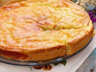 Сырный заливной пирог