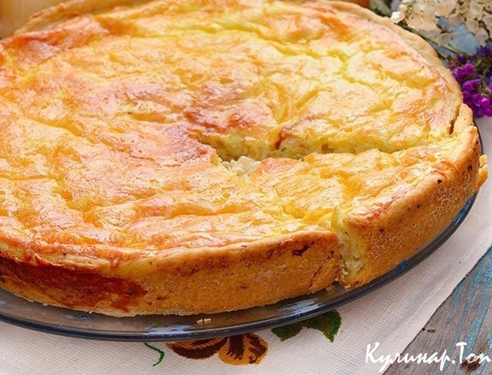 Сырный заливной пирог