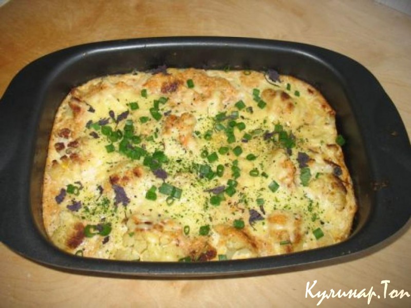 Треска, запеченная с грибами