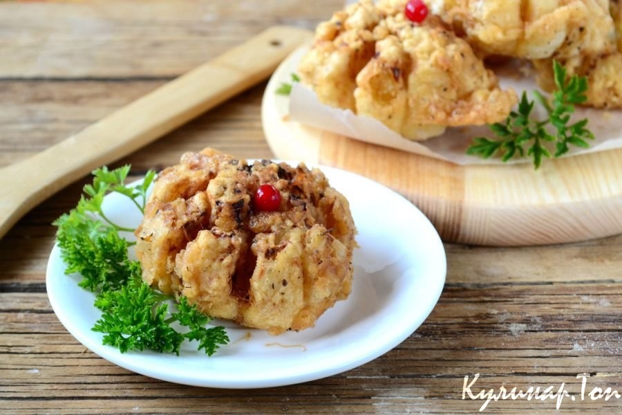 Закуска "Цветок" из лука
