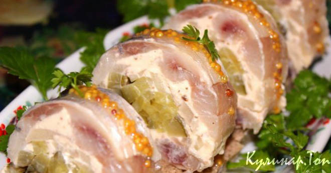 Закуска из сельди с овощами Закуска из сельди с овощами
