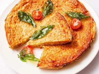 Заливной пирог с мясной начинкой