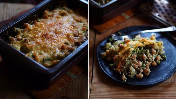Запеканка из пасты с горошком и фасолью Запеканка из пасты с горошком и фасолью