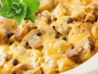 Запеканка острая из курицы с грибами