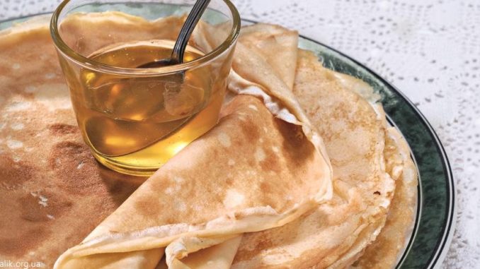 Блины с топленым маслом Блины с топленым маслом