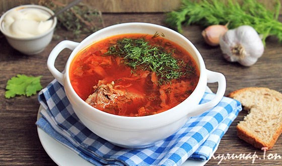 Борщ с мясом по-донскому Борщ с мясом по-донскому