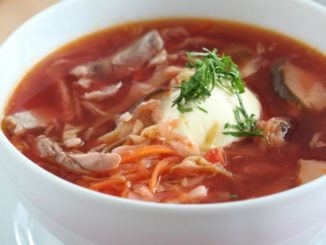 Борщ с уткой и грибами