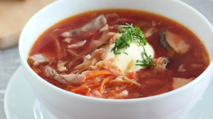 Борщ с уткой и грибами Борщ с уткой и грибами