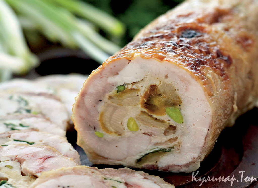 Холодный рулет из куриных грудок