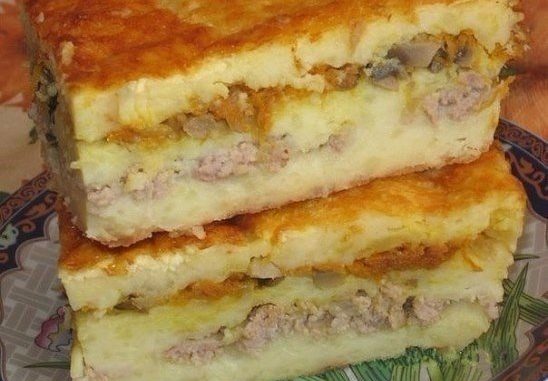 Картофельный пирог - запеканка Картофельный пирог - запеканка