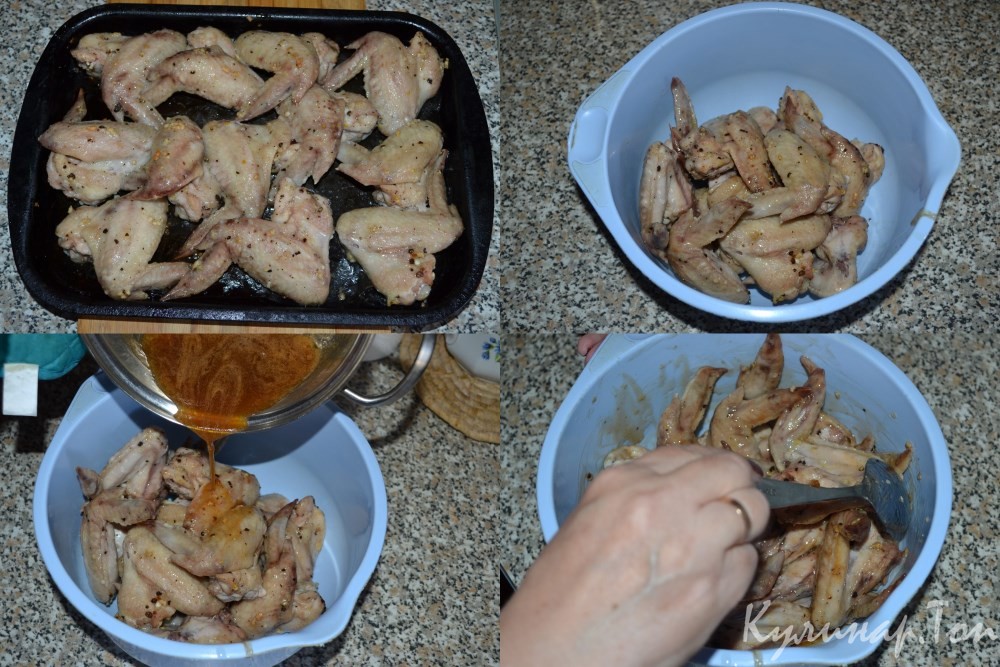 Куриные крылышки в медовом соусе