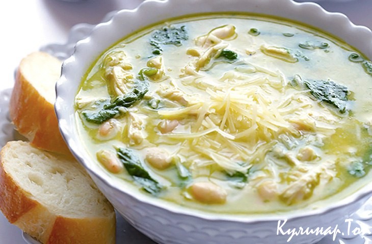 Куриный суп с песто