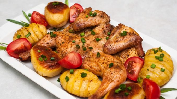 Курица со специями и картошкой в духовке Курица со специями и картошкой в духовке