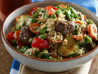 Кускус с бараниной и молодыми овощами