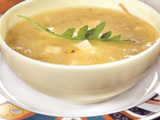 Луковый суп с картофелем и рисом