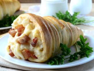 Макароны с сыром в рожке