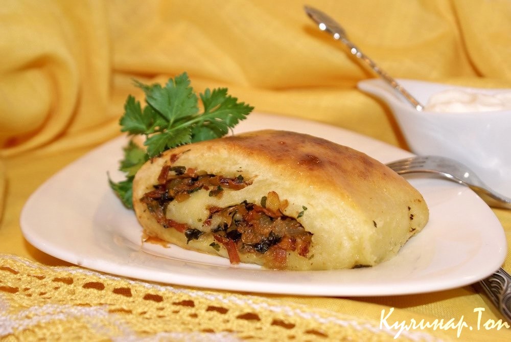 Мекленбургский картофельный рулет со шкварками