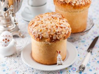 Миндальный кулич на вареной сгущенке